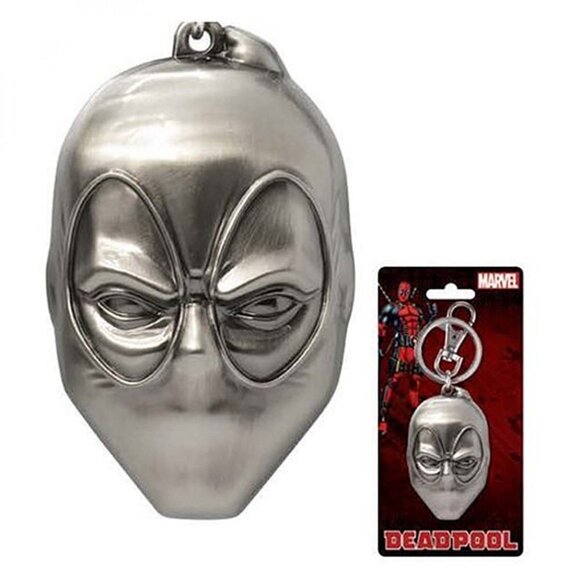 Marvel Other - Marvel Deadpool Face Mask Charm Keychain Pewter Keyring with Lobster Hook Clasp